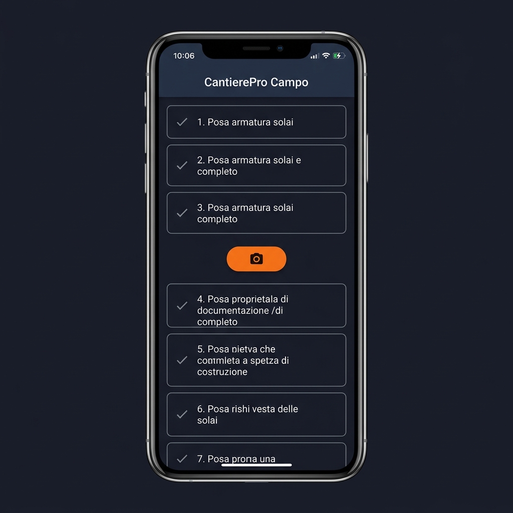 CantierePro Campo Mobile App UI